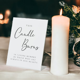This Candle Burns In Loving Memory Pedestal Sign