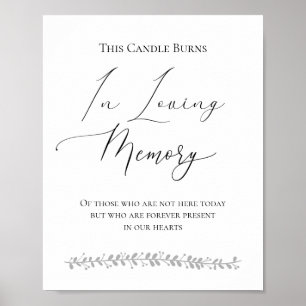 This Candle Burns In Loving Memory Wedding Sign