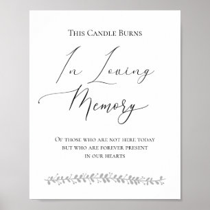 This Candle Burns In Loving Memory Wedding Sign