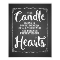 This candle burns in memory of a loved  one
