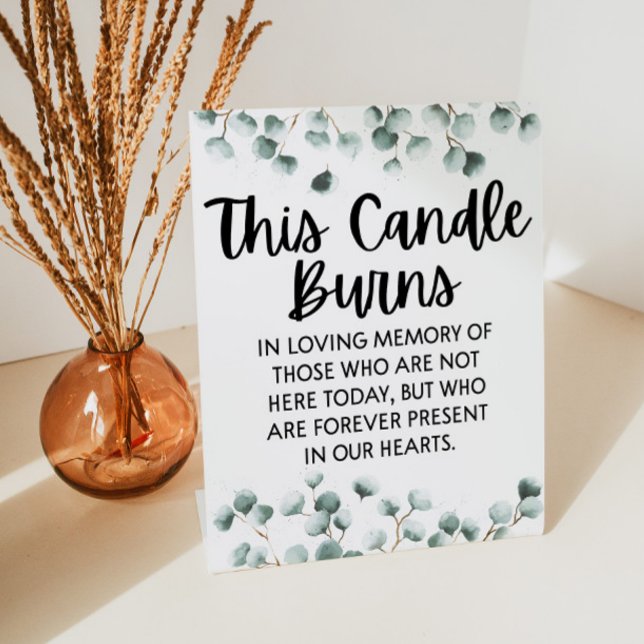 This Candle Burns In Memory Wedding Memorial Sign (Creator Uploaded)