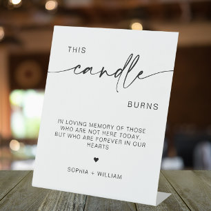 This Candle Burns, In Memory Wedding Sign
