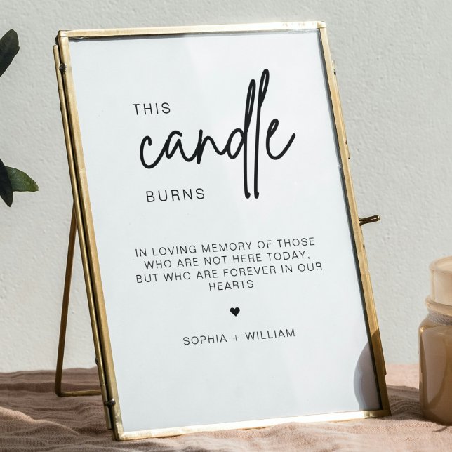 This Candle Burns, In Memory Wedding Sign (Creator Uploaded)