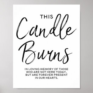 This Candle Burns Memorial 8x10 Sign