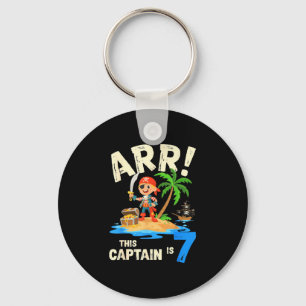 This captain is 7 arr pirate 7th birthday bday key ring