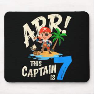 This captain is 7 arr pirate 7th birthday bday mouse pad