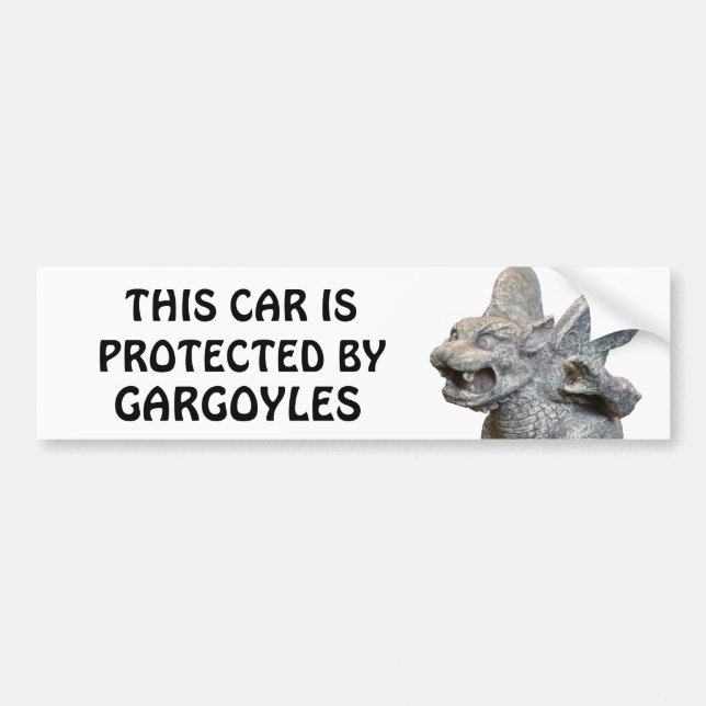 This Car Protected By Gargoyles Bumper Sticker (Front)