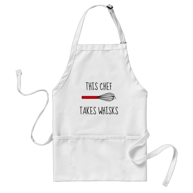 This Chef Takes Whisks Adult Apron (Front)