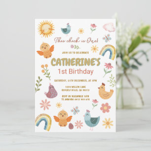 This Chick Is Turning One 1st Birthday Invitation