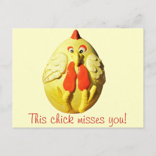 This Chick Misses You Postcard