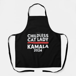 This Childless Cat Lady is Voting Kamala 2024 Apron