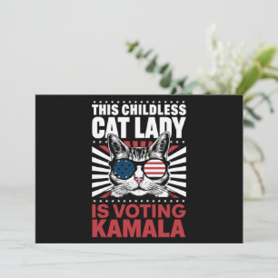 This Childless Cat Lady is Voting Kamala 2024 Invitation