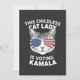 This Childless Cat Lady Is Voting Kamala Election Invitation