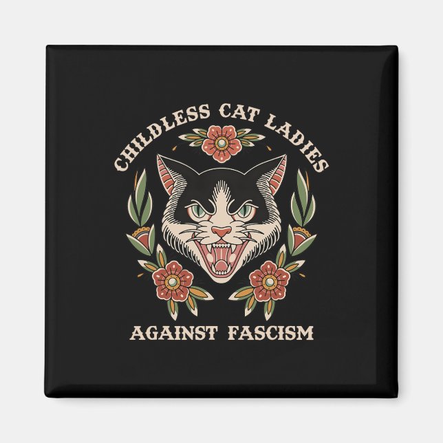 This Childless Cat Lady Is Voting Kamala-harris 20 Magnet (Front)