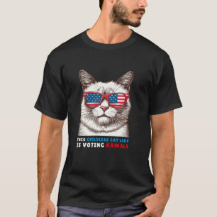 This Childless Cat Lady is Voting Kamala Harris Pr T-Shirt