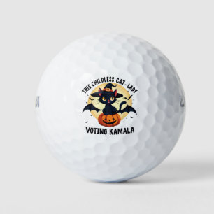 This Childless Cat Lady Voting Kamala Halloween Golf Balls