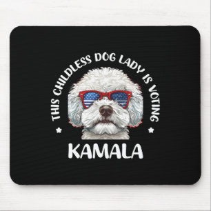 This Childless Dog Lady Is Voting Kamala-harris 20 Mouse Pad