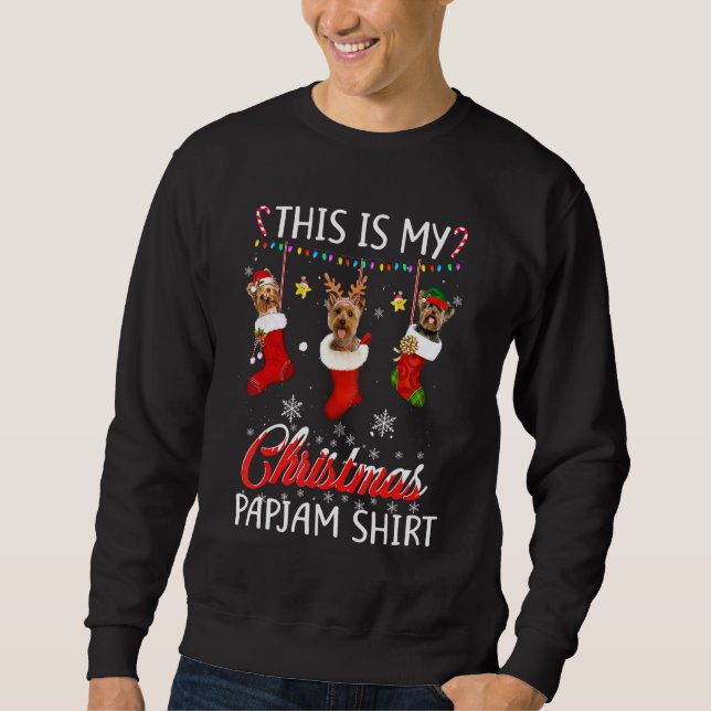 This Christmas Pajama Yorkshire In Socks Shirt  Do (Front)