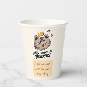 This Coffee is Purrrrrfect Cute Cat Paper Cups