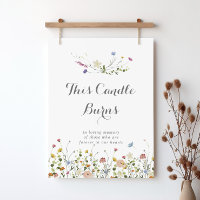 This Colourful Dainty Wild Flowers Candle Burns 