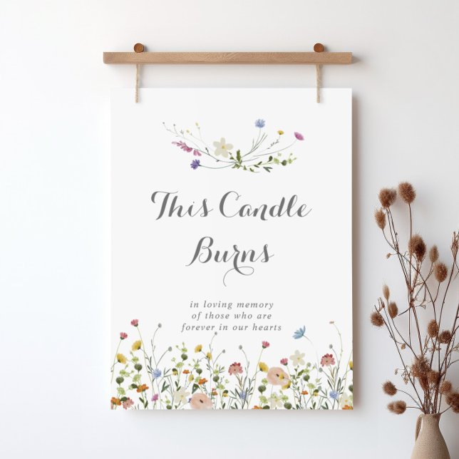 This Colourful Dainty Wild Flowers Candle Burns  Poster (Creator Uploaded)