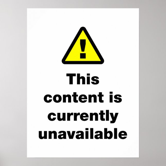 ⚠ This Content Is Currently Unavailable Poster (Front)