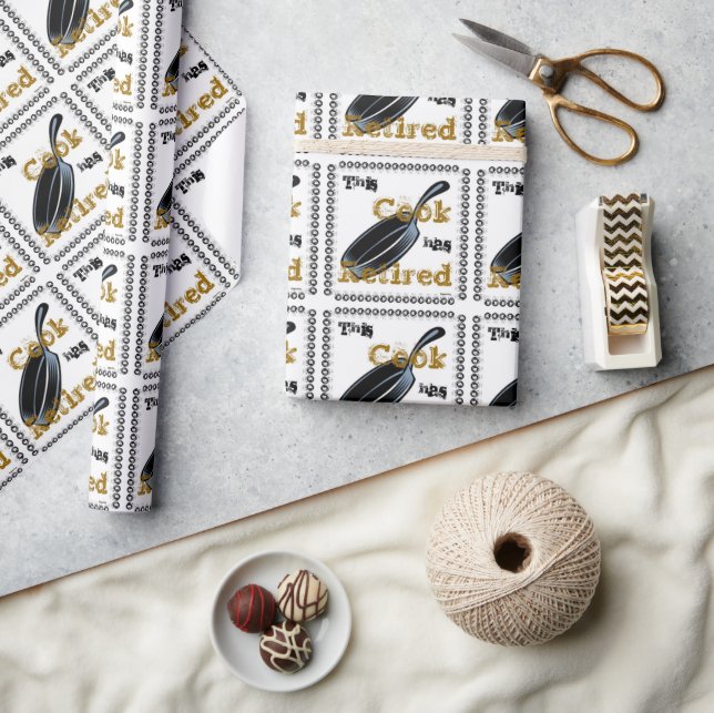 This Cook has Retired Wrapping Paper (Crafts)