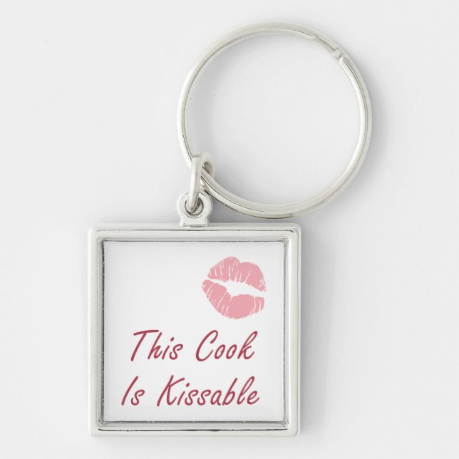 This Cook is Kissable Key Ring (Front)