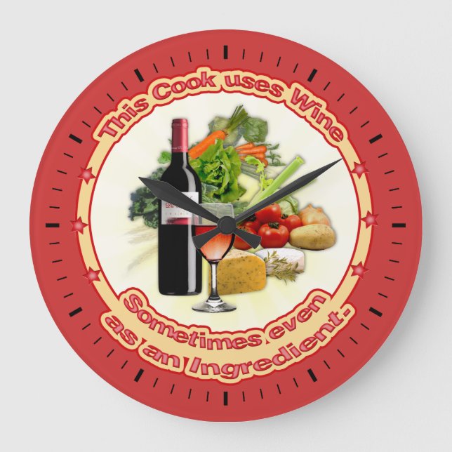 This Cook uses Wine Large Clock (Front)