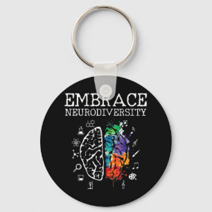 this cool neurodiversity shirt is perfect for adhd key ring