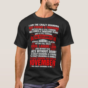 This Crazy Grandma Was Born In November horse sayi T-Shirt