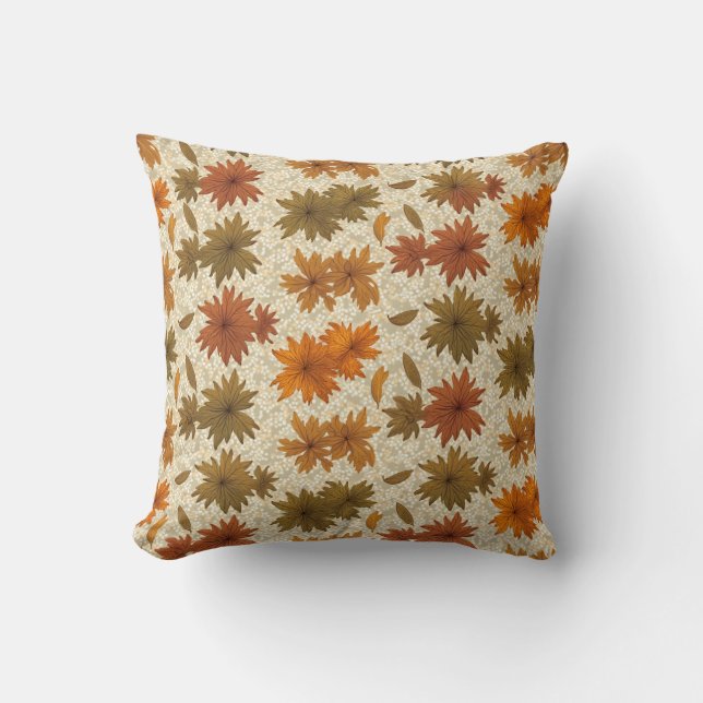 This cushion conveys the emotions of fall. (Front)