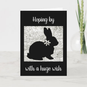 THIS CUTE BUNNY IS HOPING BY TO SAY HAPPY *EASTER* HOLIDAY CARD