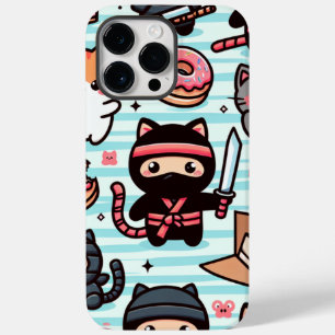 This cute iPhone case features playful ninja cats