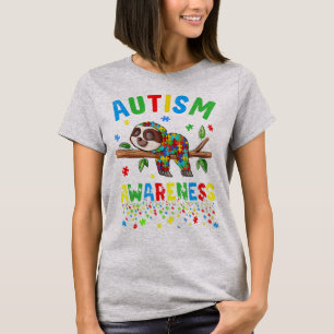 This Cute Sloth Autism Awareness Raise National Au T-Shirt
