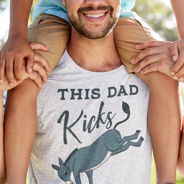 This Dad Kicking Donkey Funny Fathers Day T-Shirt (Creator Uploaded)