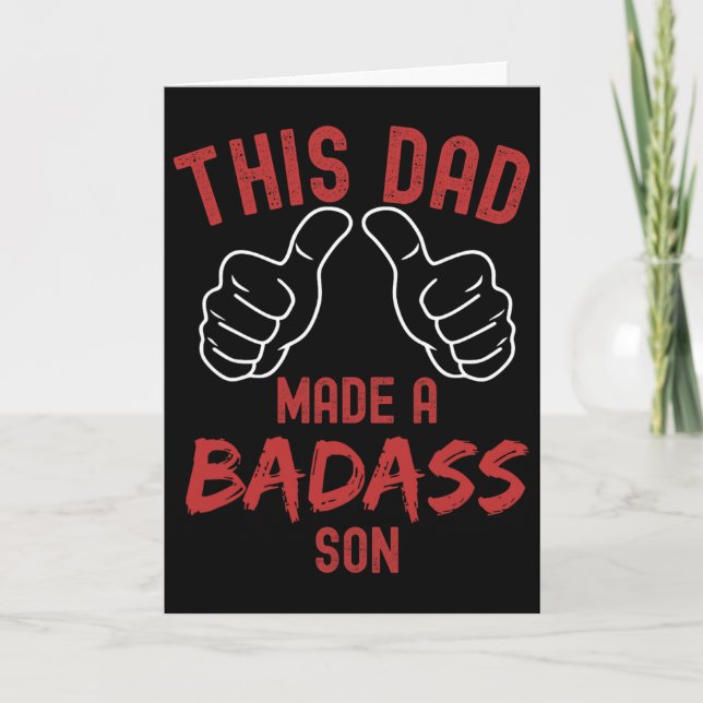 This Dad Made A Byd Son Funny Fathers Day Joke Fro Card (Front)