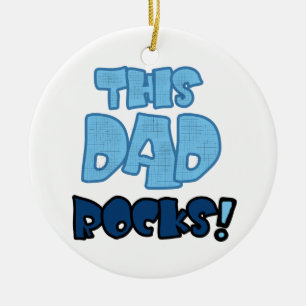 This Dad Rocks Gifts Ceramic Tree Decoration