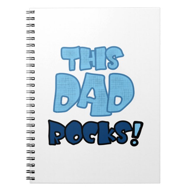 This Dad Rocks Gifts Spiral Notebook (Front)