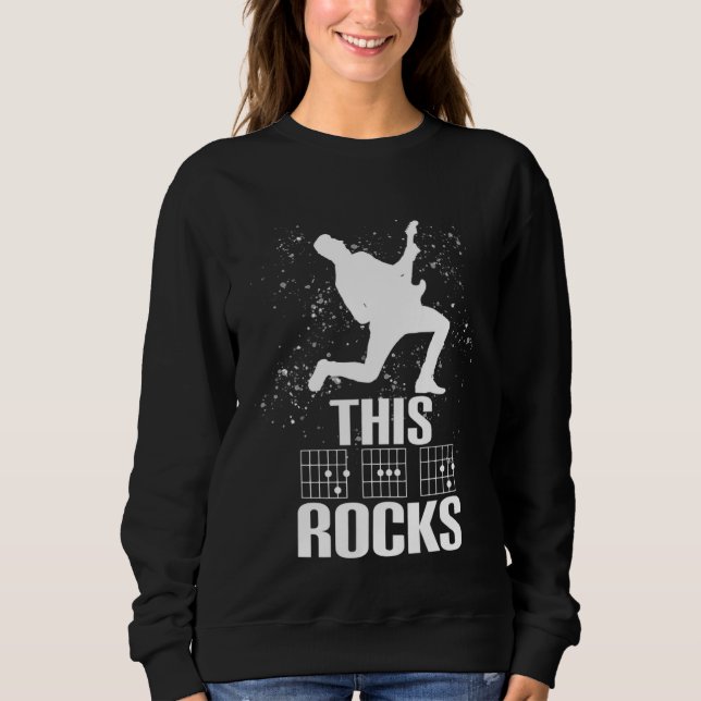 This DAD Rocks Guitar Chords Sweatshirt (Front)