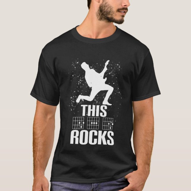 This DAD Rocks Guitar Chords T-Shirt (Front)