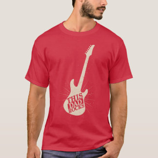 This Dad Rocks Music Guitar Rock Band retro T-Shirt