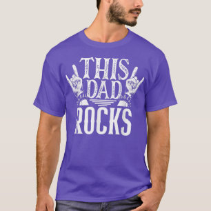 This Dad Rocks Rock n Roll Heavy Metal Rock Music T-Shirt