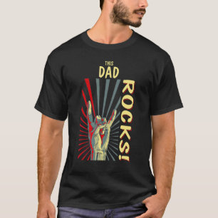 This Dad Rocks Vintage Retro Concert 70s 80s Funny T-Shirt