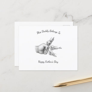 This Daddy Belongs To – Gift with Kids' Names -  Holiday Postcard