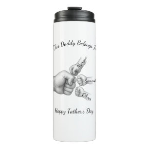 This Daddy Belongs To – Gift with Kids' Names -  Thermal Tumbler