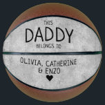 This Daddy Belongs To Kids Names Father's Day Grey Basketball<br><div class="desc">Personalised This Daddy Belongs To Kids Names Father's Day Grey Basketball</div>