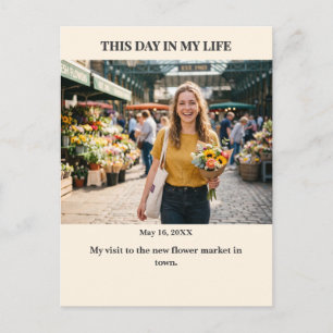 This Day in My Life Custom Photo Postcard