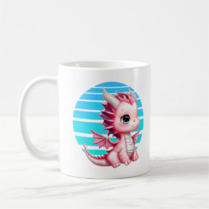 This design features a cute pink dragon with big b coffee mug