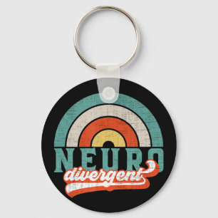 This distressed vintage 70's retro design is for n key ring